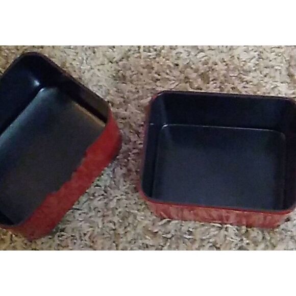 Oval plaid storage box & small red trinket box - Picture 12 of 12